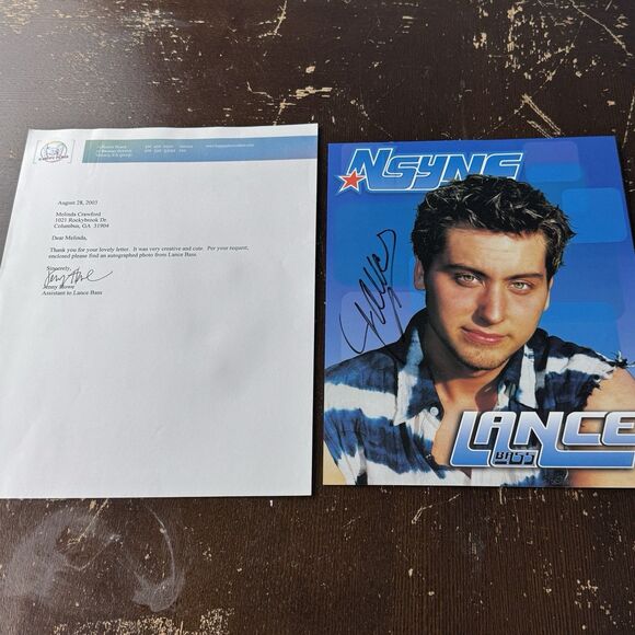 Other - Lance Bass Nsync Autographed 8x10 Signed Photo With 2003 COA Personal Letter